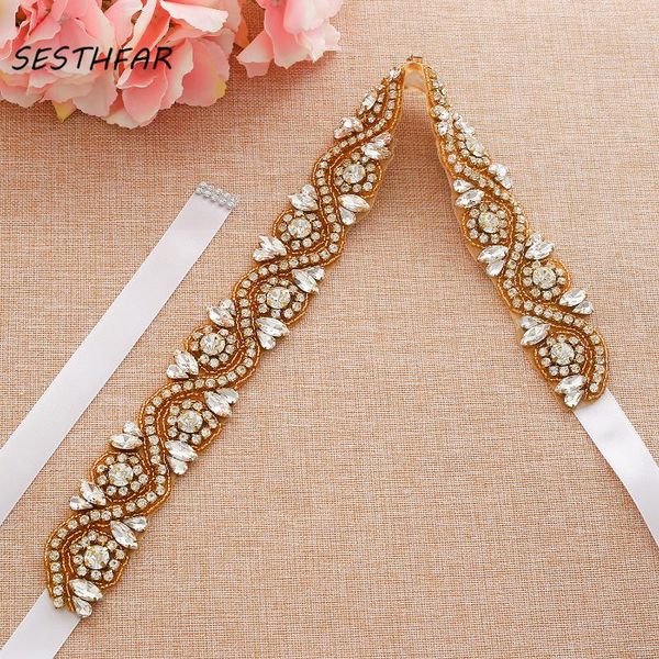 wedding sashes sesthfar crystal bridal belt diamond belts gold rhinestones flower sash for accessories, White
wedding sashes sesthfar crystal bridal belt diamond belts gold rhinestones flower sash for accessories, White