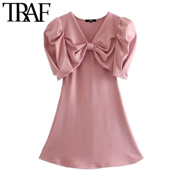 women chic fashion with knotted fitted mini dress vintage v neck puff sleeve female dresses vestidos mujer 210507, Black;gray
women chic fashion with knotted fitted mini dress vintage v neck puff sleeve female dresses vestidos mujer 210507, Black;gray
