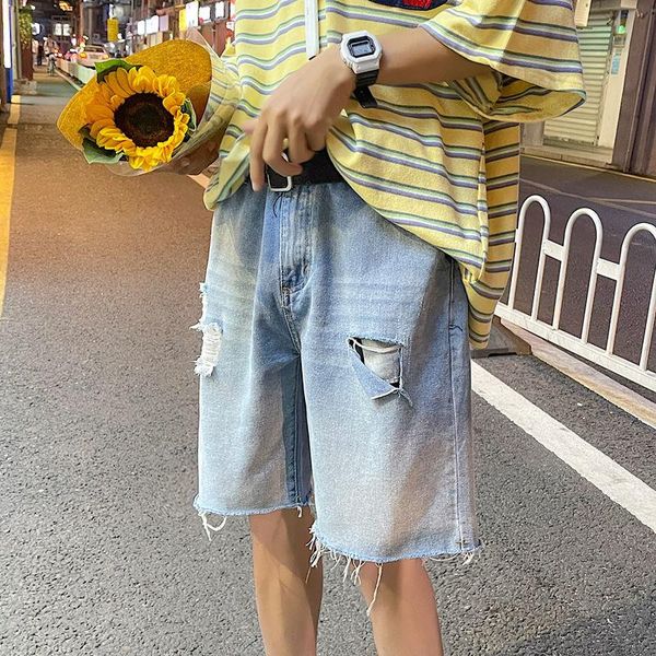 men's jeans ripped wide-leg summer high street edge straight shorts loose washed oversize overalls casual 5-point pants plus size, Blue
men's jeans ripped wide-leg summer high street edge straight shorts loose washed oversize overalls casual 5-point pants plus size, Blue