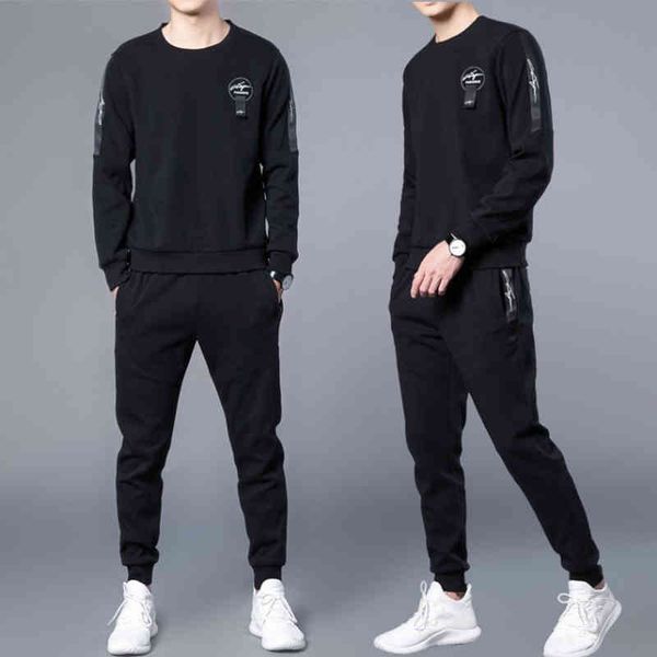 2021 new spring plush thickened leisure sports suit pullover sweater men's running fashion korean version, Gray
2021 new spring plush thickened leisure sports suit pullover sweater men's running fashion korean version, Gray