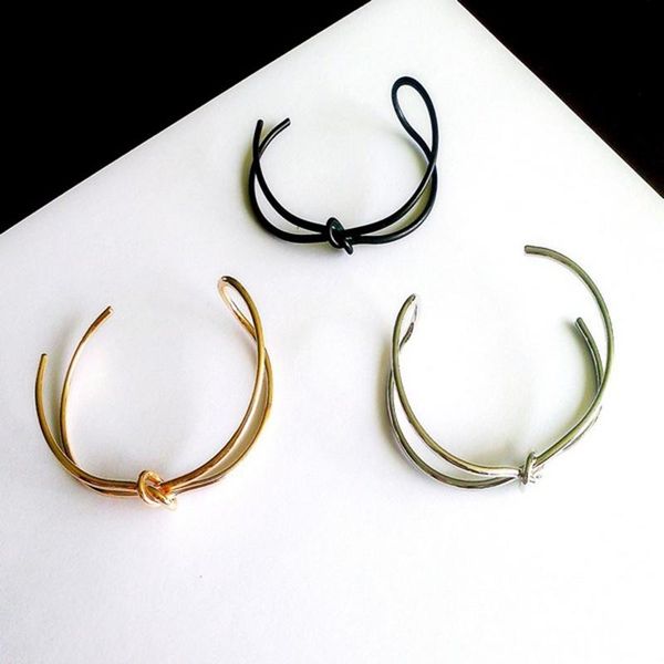 bangle double knot buckle fashion minimalism design bracelet beautiful girls men's, Black
bangle double knot buckle fashion minimalism design bracelet beautiful girls men's, Black
