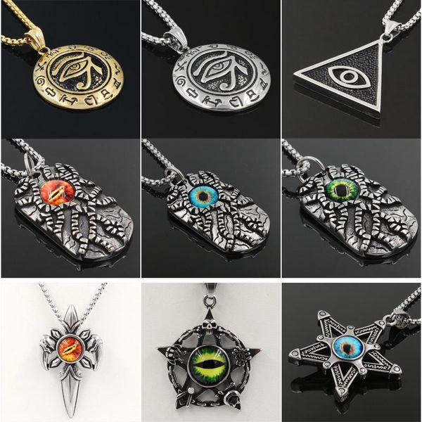 wholesale men's red blue the devil's eye retro stainless steel pendant necklace gold silver chain women dog tag jewelry chokers, Golden;silver
wholesale men's red blue the devil's eye retro stainless steel pendant necklace gold silver chain women dog tag jewelry chokers, Golden;silver