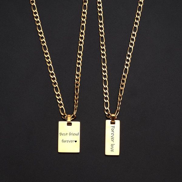 chains custom name plate engraved titanium steel necklace gold stainless 4mm charm pendant items for men women jewelry, Silver
chains custom name plate engraved titanium steel necklace gold stainless 4mm charm pendant items for men women jewelry, Silver