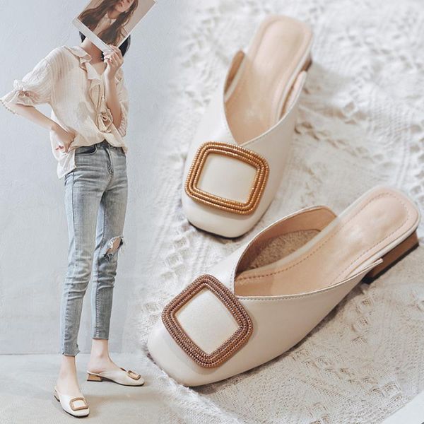 slippers 2021 women female mid heels mules women's casual slip on british shoes ladies fashion comfortable footwear summer, Black
slippers 2021 women female mid heels mules women's casual slip on british shoes ladies fashion comfortable footwear summer, Black