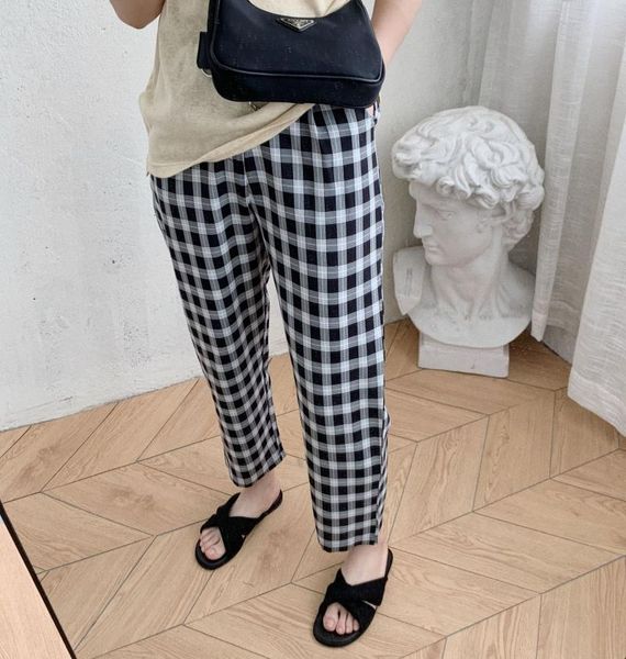 women's pants & capris 2021 casual plaid nine-point pipe high waist slim all-match straight fashion, Black;white
women's pants & capris 2021 casual plaid nine-point pipe high waist slim all-match straight fashion, Black;white