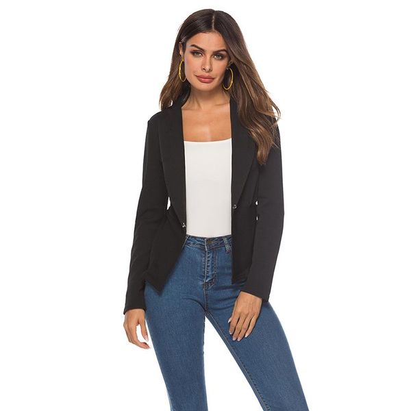 women's suits & blazers 2021 spring autumn slim fit women formal jackets office work open front notched ladies blazer coat, White;black
women's suits & blazers 2021 spring autumn slim fit women formal jackets office work open front notched ladies blazer coat, White;black
