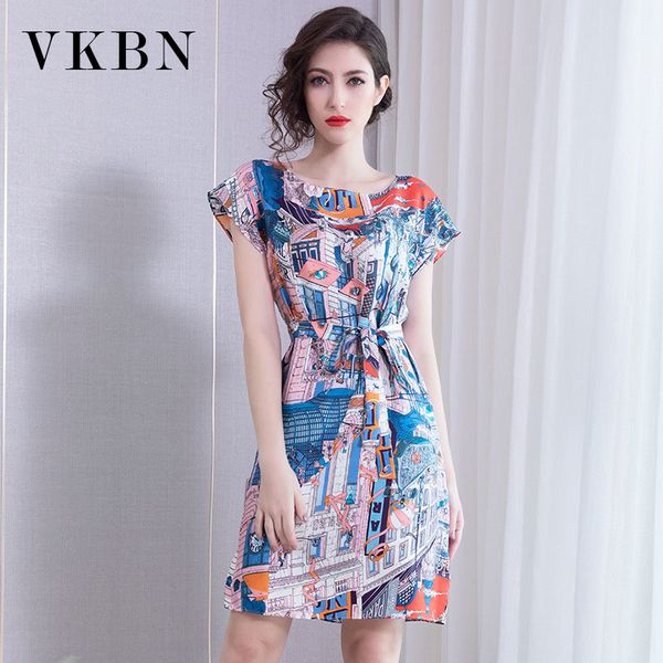 vkbn summer dress women mulberry silk short sleeve o-neck sashes geometric printing dresses party night 210507, Black;gray
vkbn summer dress women mulberry silk short sleeve o-neck sashes geometric printing dresses party night 210507, Black;gray