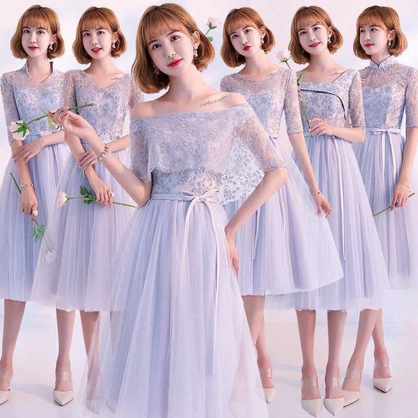 luxury party evening dress medium and long women's 2021 summer korean grey bridmaid sister group slim graduation evening, Black;gray
luxury party evening dress medium and long women's 2021 summer korean grey bridmaid sister group slim graduation evening, Black;gray
