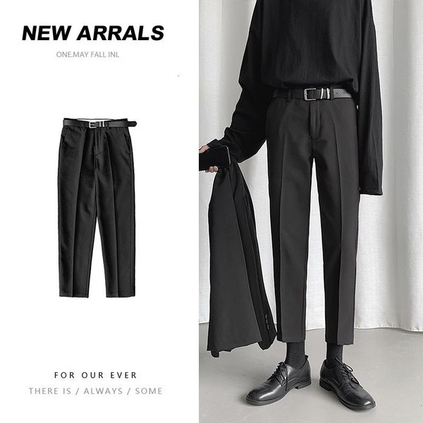 men's pants autumn thin suit slim fashion solid color business dress men streetwear wild straight casual mens gqnq, Black
men's pants autumn thin suit slim fashion solid color business dress men streetwear wild straight casual mens gqnq, Black