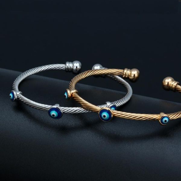 bangle selling blue eyes copper bracelet female fashion simple evil eye open non-fading jewelry wholesale, Black
bangle selling blue eyes copper bracelet female fashion simple evil eye open non-fading jewelry wholesale, Black