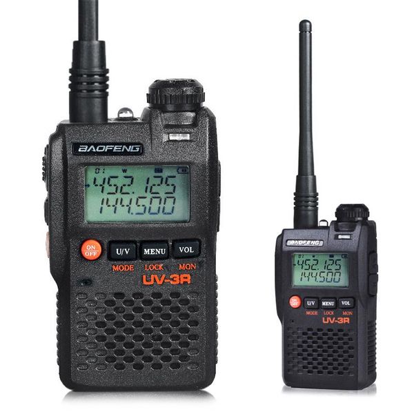 walkie talkie mini baofeng uv-3r dual band 136-174/400-470 vhf&uhf transceiver ham radio