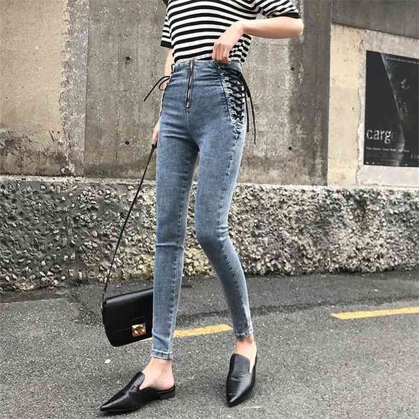 jeans female denim pants lace up on side womens jeans plus siz 5xl stretch high waist feminino skinny pants for women trousers, Blue
jeans female denim pants lace up on side womens jeans plus siz 5xl stretch high waist feminino skinny pants for women trousers, Blue