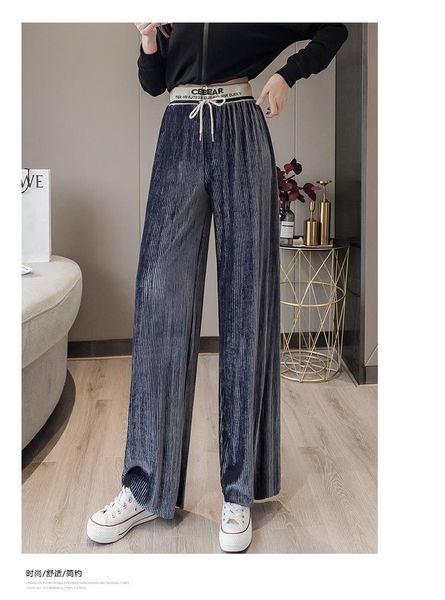 women's pants & capris autumn and winter gold velvet wide leg high waist show thin casual hang straight tube, Black;white
women's pants & capris autumn and winter gold velvet wide leg high waist show thin casual hang straight tube, Black;white