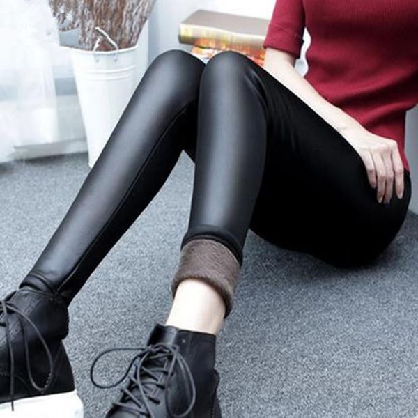 women's pants & capris #0670 leather women high waist trousers 2021 autumn winter korean velvet leggings pencil black pu female, Black;white
women's pants & capris #0670 leather women high waist trousers 2021 autumn winter korean velvet leggings pencil black pu female, Black;white