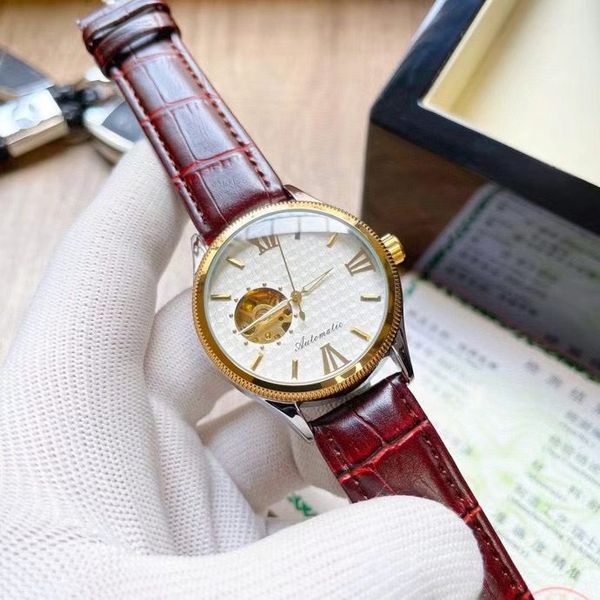 casual mens watches gold wristwatches brand mechanical automatic movement leather strap watch for men christmas gifts father's day pres, Slivery;brown
casual mens watches gold wristwatches brand mechanical automatic movement leather strap watch for men christmas gifts father's day pres, Slivery;brown