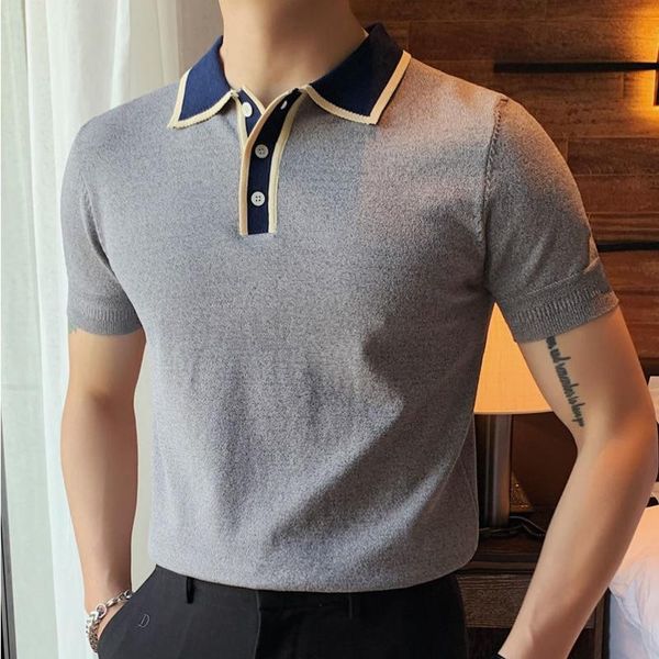 men's polos 2021 men business shirt blue yellow collar solid color with turn-down and simple double stripe decoration, White;black
men's polos 2021 men business shirt blue yellow collar solid color with turn-down and simple double stripe decoration, White;black
