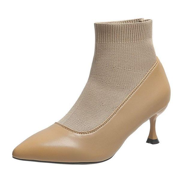 dress shoes fashion and ladies korean style pointed sleeve flying knit short boots cute stiletto mid-heel, Black
dress shoes fashion and ladies korean style pointed sleeve flying knit short boots cute stiletto mid-heel, Black