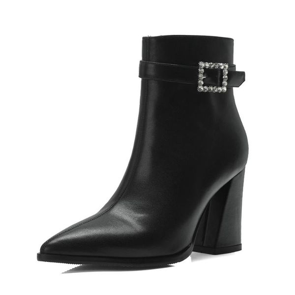 boots eshtonshero autumn/winter shoes woman ankle leather+pu crystal square high heel zipper ladies motorcycle size 3-9, Black
boots eshtonshero autumn/winter shoes woman ankle leather+pu crystal square high heel zipper ladies motorcycle size 3-9, Black