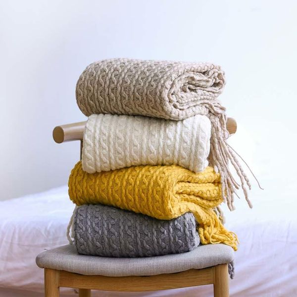 blankets 1pcs european-style solid color chunky knit travel soft blanket living room nap sofa bed air conditioning tassel bedding
blankets 1pcs european-style solid color chunky knit travel soft blanket living room nap sofa bed air conditioning tassel bedding