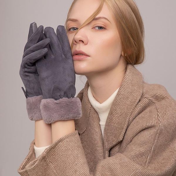 five fingers gloves women' fashion winter suede plush ears plus velvet touch screen female mittens warm s2358, Blue;gray
five fingers gloves women' fashion winter suede plush ears plus velvet touch screen female mittens warm s2358, Blue;gray