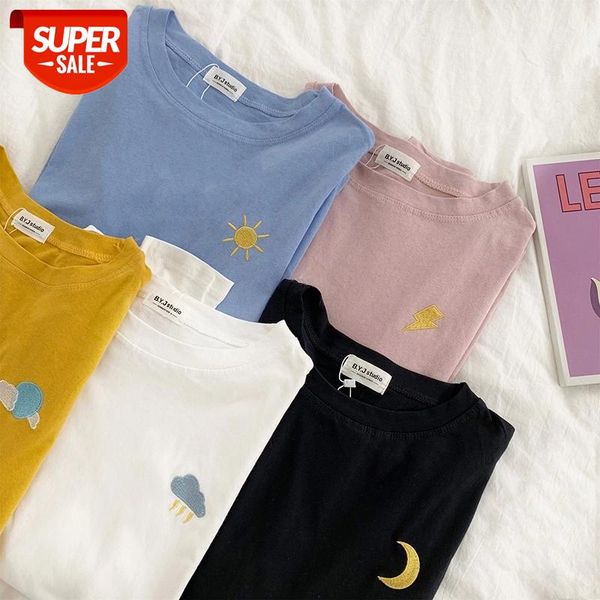 Women T-shirt Love Loose Embroidery Cotton Sweet White T shirt Women Tops Summer Short Sleeve Black Tee Shirt Femme New 2021 #aP6A
Women T-shirt Love Loose Embroidery Cotton Sweet White T shirt Women Tops Summer Short Sleeve Black Tee Shirt Femme New 2021 #aP6A