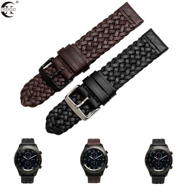 watch bands genuine leather watchbands 20/24mm universal weave band steel buckle strap for samsung gear s3 s2 huawei gt 2, Black;brown
watch bands genuine leather watchbands 20/24mm universal weave band steel buckle strap for samsung gear s3 s2 huawei gt 2, Black;brown