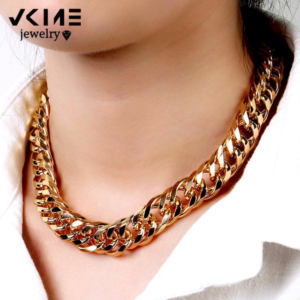 necklaces pendants vkme gold silver color splicing chain necklace for women aluminium chokers hip hop style fashion jewelry gift
necklaces pendants vkme gold silver color splicing chain necklace for women aluminium chokers hip hop style fashion jewelry gift