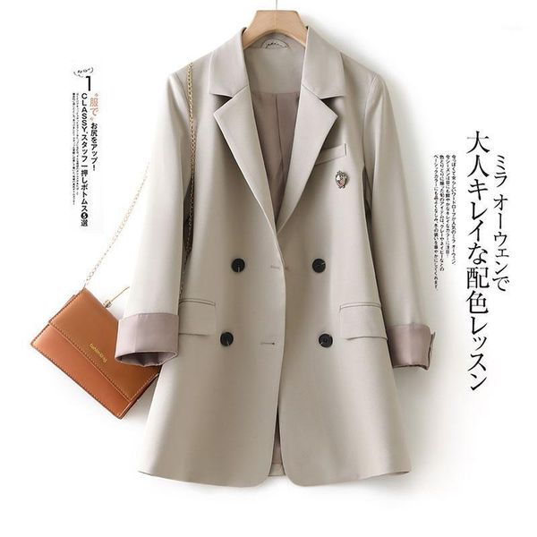 women's suits & blazers women 2021 fashion office casual work double breasted blazer coat spring vintage long sleeve female outerwear c, White;black
women's suits & blazers women 2021 fashion office casual work double breasted blazer coat spring vintage long sleeve female outerwear c, White;black