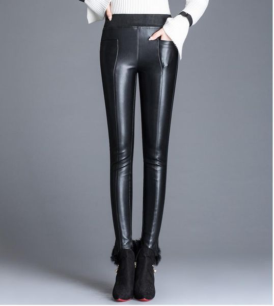 women's pants & capris pantalon mujer palazzo rushed genuine leather flat solid female 2021 autumn slim casual feet high waist pencil w, Black;white
women's pants & capris pantalon mujer palazzo rushed genuine leather flat solid female 2021 autumn slim casual feet high waist pencil w, Black;white