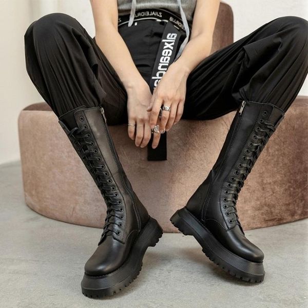 boots black design trend handsome 2021 fashion women's thick bottomed knee length lace up high
boots black design trend handsome 2021 fashion women's thick bottomed knee length lace up high