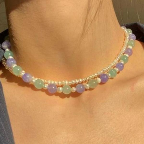 chokers bohemia handmade imitation pearl necklaces fashion double layers colorful beads choker necklace charm beach jewelry gifts, Golden;silver
chokers bohemia handmade imitation pearl necklaces fashion double layers colorful beads choker necklace charm beach jewelry gifts, Golden;silver