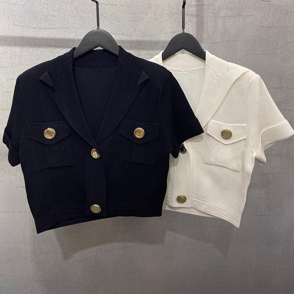 women's t-shirt solid elastic short women turn-down collar sleeve pockets buttons single breasted tees lady 2021 summer, White
women's t-shirt solid elastic short women turn-down collar sleeve pockets buttons single breasted tees lady 2021 summer, White
