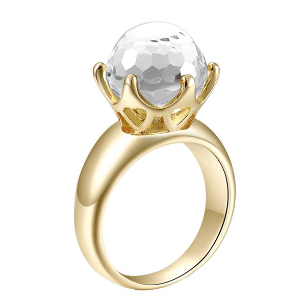 stunning round crystal stone rings gold color jewelry brass metal original jewellery maker women's accessories, Silver
stunning round crystal stone rings gold color jewelry brass metal original jewellery maker women's accessories, Silver