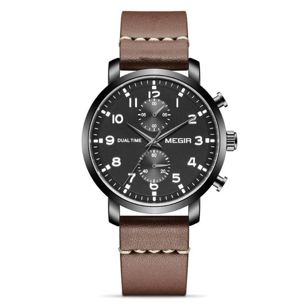wristwatches megir genuine leather business man watches multi-function dial waterproof chronograph quartz watch men clock relogio masculino, Slivery;brown
wristwatches megir genuine leather business man watches multi-function dial waterproof chronograph quartz watch men clock relogio masculino, Slivery;brown