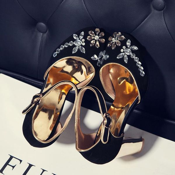 high-end custom real suede leather chunky high heel woman dress shoes luxury rhinestones buckle women heels, Black
high-end custom real suede leather chunky high heel woman dress shoes luxury rhinestones buckle women heels, Black
