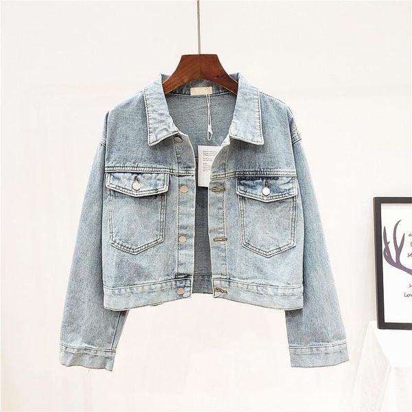 women's jackets spring autumn korean fashion short jeans jacket women basic long sleeve denim coat loose student outerwear female, Black;brown
women's jackets spring autumn korean fashion short jeans jacket women basic long sleeve denim coat loose student outerwear female, Black;brown