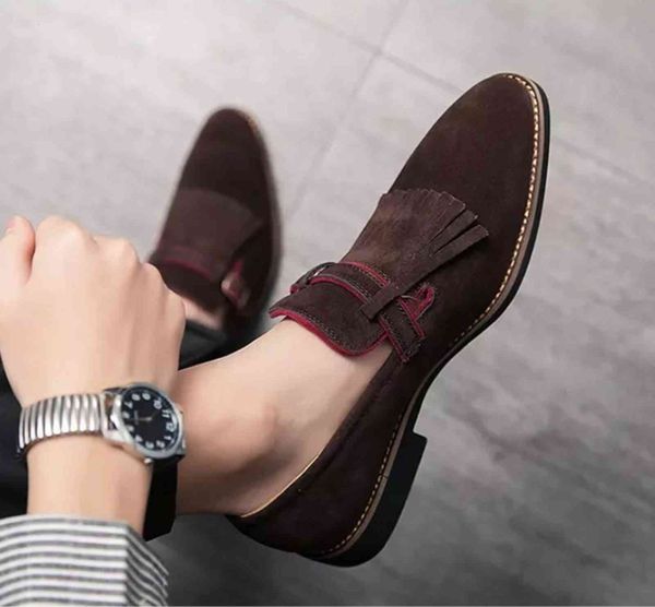 dress shoes men fashion suede leather tassel handmade casual formal stylish loafers zapatos de hombre 4m986 9dy4, Black 
dress shoes men fashion suede leather tassel handmade casual formal stylish loafers zapatos de hombre 4m986 9dy4, Black