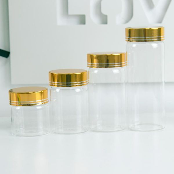 storage bottles & jars 6pcs clear glass empty 50ml 80ml 100ml 150ml process tank golden tangent of spiral plastic cover fashion design vials
storage bottles & jars 6pcs clear glass empty 50ml 80ml 100ml 150ml process tank golden tangent of spiral plastic cover fashion design vials
