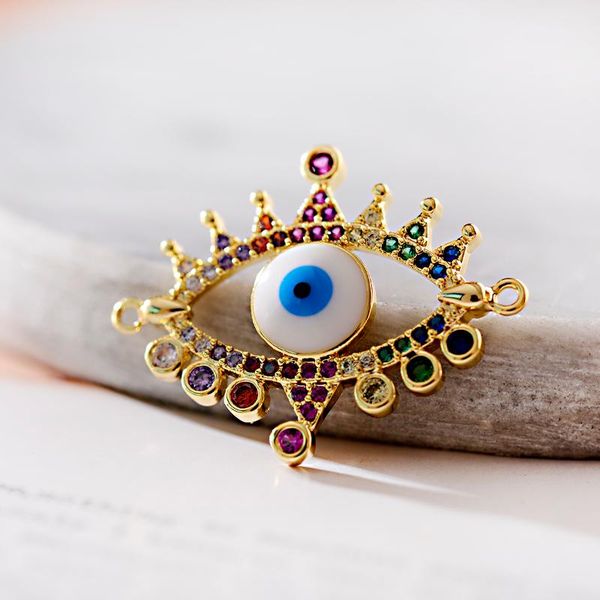 charms lucky eye colored zircon evil alloy pendant for necklace jewelry making accessories gift, Bronze;silver
charms lucky eye colored zircon evil alloy pendant for necklace jewelry making accessories gift, Bronze;silver