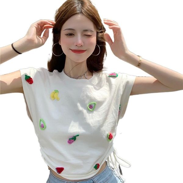 women's t-shirt fruit embroidery tees women kawaii 3d t shirts cute girls short white
women's t-shirt fruit embroidery tees women kawaii 3d t shirts cute girls short white