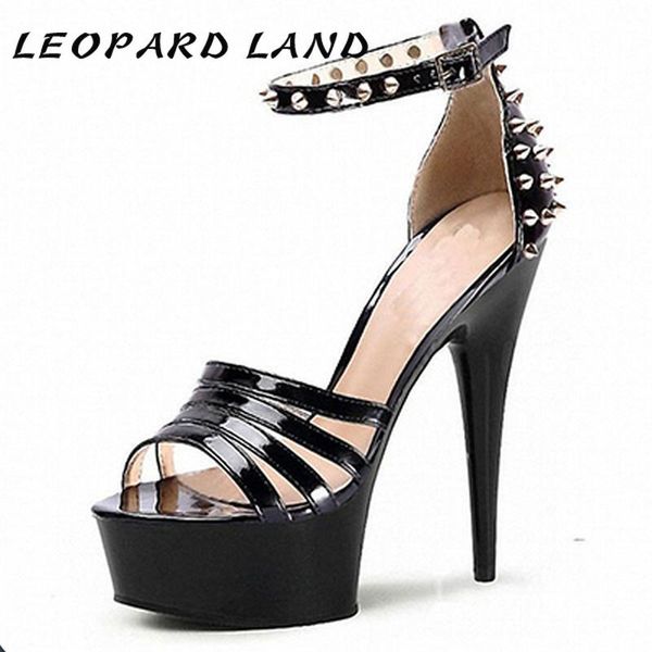 15cm heels solid color classic fish mouth round head buckle rivet chain strap waterproof platform sandal lyp sandals, Black
15cm heels solid color classic fish mouth round head buckle rivet chain strap waterproof platform sandal lyp sandals, Black