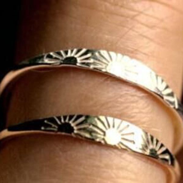 women retro love light 18k gold plated ring titanium steel, Silver 
women retro love light 18k gold plated ring titanium steel, Silver