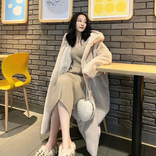 winter women hooded oversized faux long fur coat luxury overcoat thick plush coats female fluffy jacket wide-waisted women's, Black
winter women hooded oversized faux long fur coat luxury overcoat thick plush coats female fluffy jacket wide-waisted women's, Black