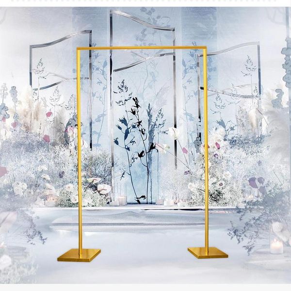 party decoration square metal wedding arch shiny gold plated backdrop stand stage rectangular flower
party decoration square metal wedding arch shiny gold plated backdrop stand stage rectangular flower