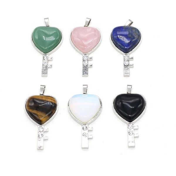 charms heart shaped key shape pendant natural stone metal alloy for diy jewelry necklace bracelet accessories 25x50mm, Bronze;silver
charms heart shaped key shape pendant natural stone metal alloy for diy jewelry necklace bracelet accessories 25x50mm, Bronze;silver