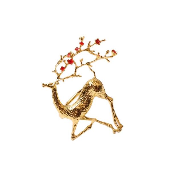 napkin rings 6pcs creative european-style table decoration home deer ring el lucky buckle