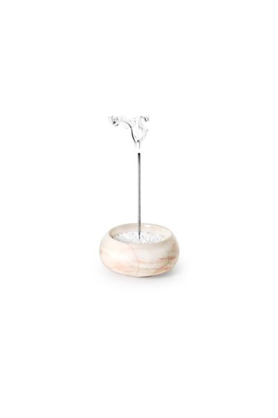 fossile torus pastel rose marble incense burners candles