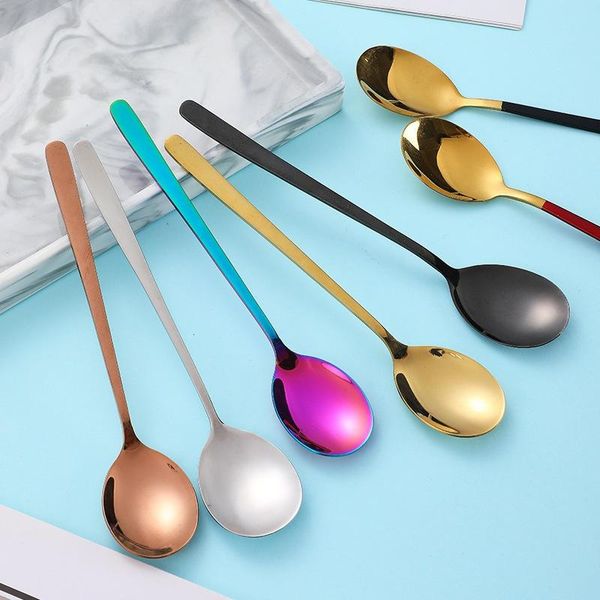 spoons kitchen drinking flatware round long handle coffee spoon vacuum plating stainless steel tea dessert ice cream
spoons kitchen drinking flatware round long handle coffee spoon vacuum plating stainless steel tea dessert ice cream