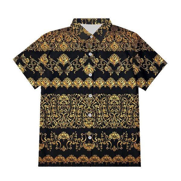 men's casual shirts ifpd luxury button shirt men short sleeve golden floral printed baroque royal summer prom party oversize, White;black
men's casual shirts ifpd luxury button shirt men short sleeve golden floral printed baroque royal summer prom party oversize, White;black