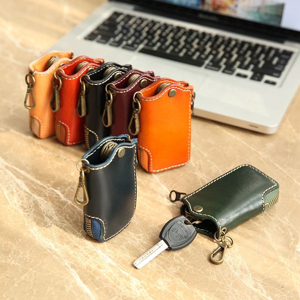 key packet 2021 japanese vegetable tanning leather auto key bag manual ring, Red;blue
key packet 2021 japanese vegetable tanning leather auto key bag manual ring, Red;blue